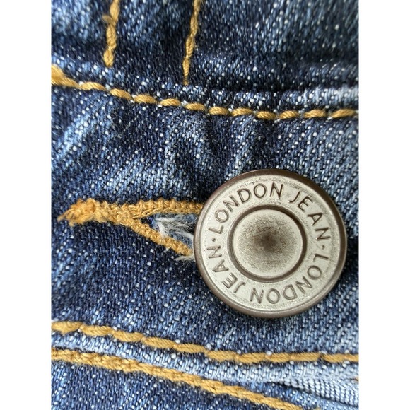 Vintage Y2K London Jeans Denim Low Rise Micro Mini Shorts Size  4 - Picture 3 of 7